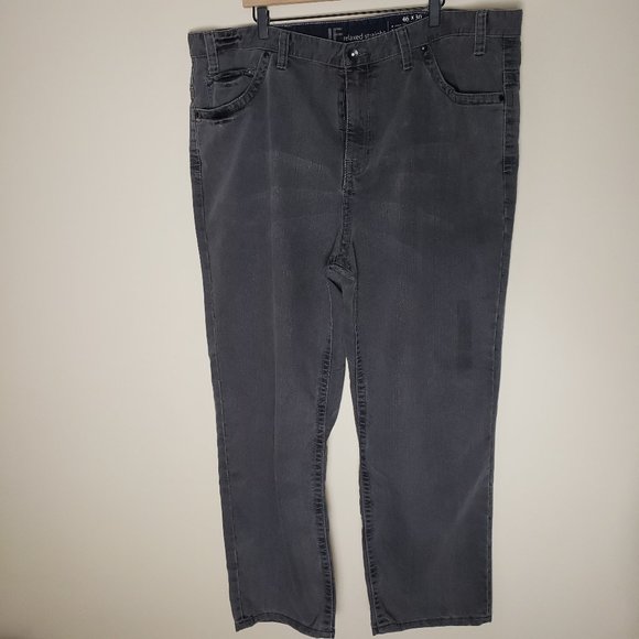 JF J.Ferrar Black Washed Relaxed Straight Jeans Classic Rise Size 46/30 - Picture 2 of 4